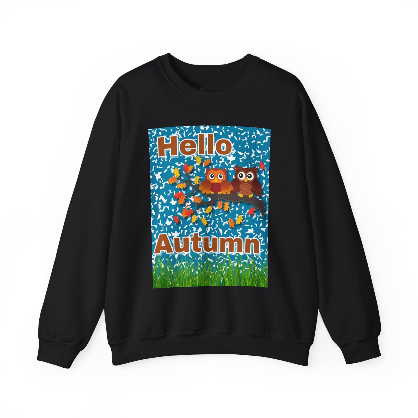Autumn Owl Crewneck Sweatshirt, Cozy Fall Apparel, Seasonal Gift, Halloween, Thanksgiving, Cute Sweatshirt, Unisex Fall Fashion