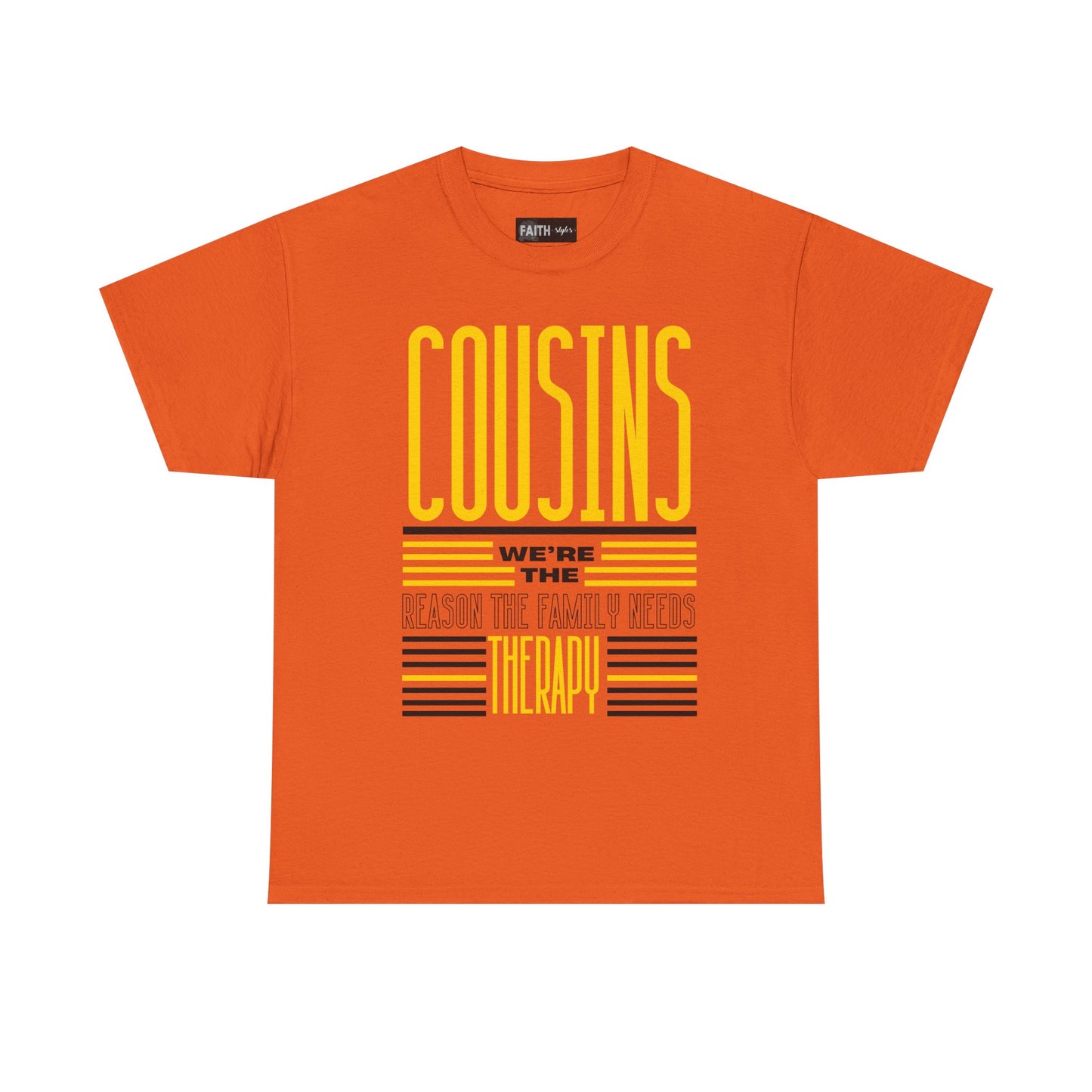 Cousins Therapy Tees, Family Reunion Shirt, Casual Wear, Gift for Cousins, Fun Family Quote Tee