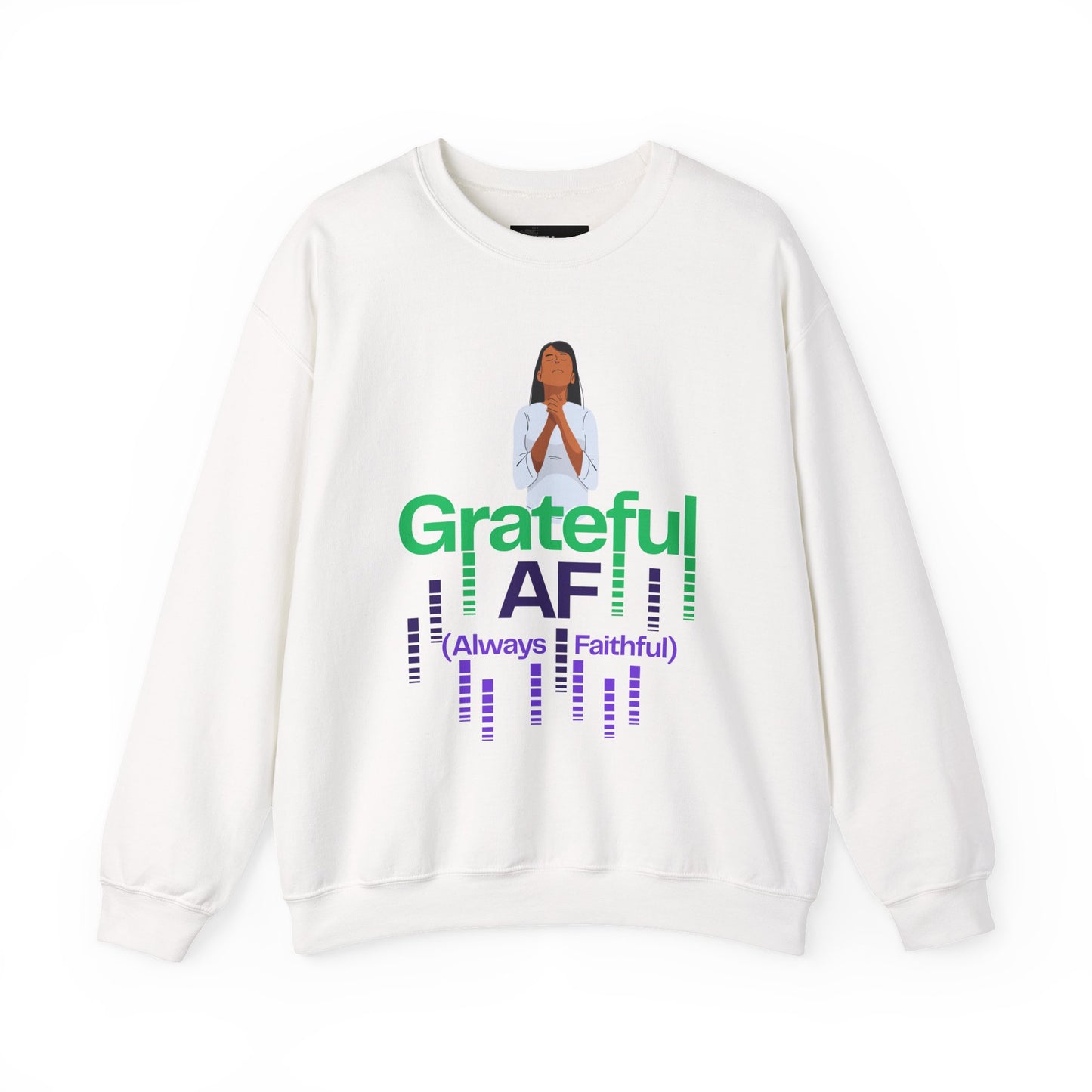 Women Grateful AF Crewneck Sweatshirt | Cozy Unisex Pullover for Thanksgiving, Gifts, and Everyday Wear