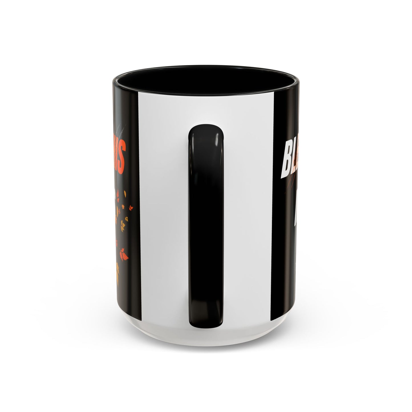 Bless This Mess Coffee Mug, Autumn Mug, Funny Mug Gift, Black Ceramic Mug, Fall Coffee Cup