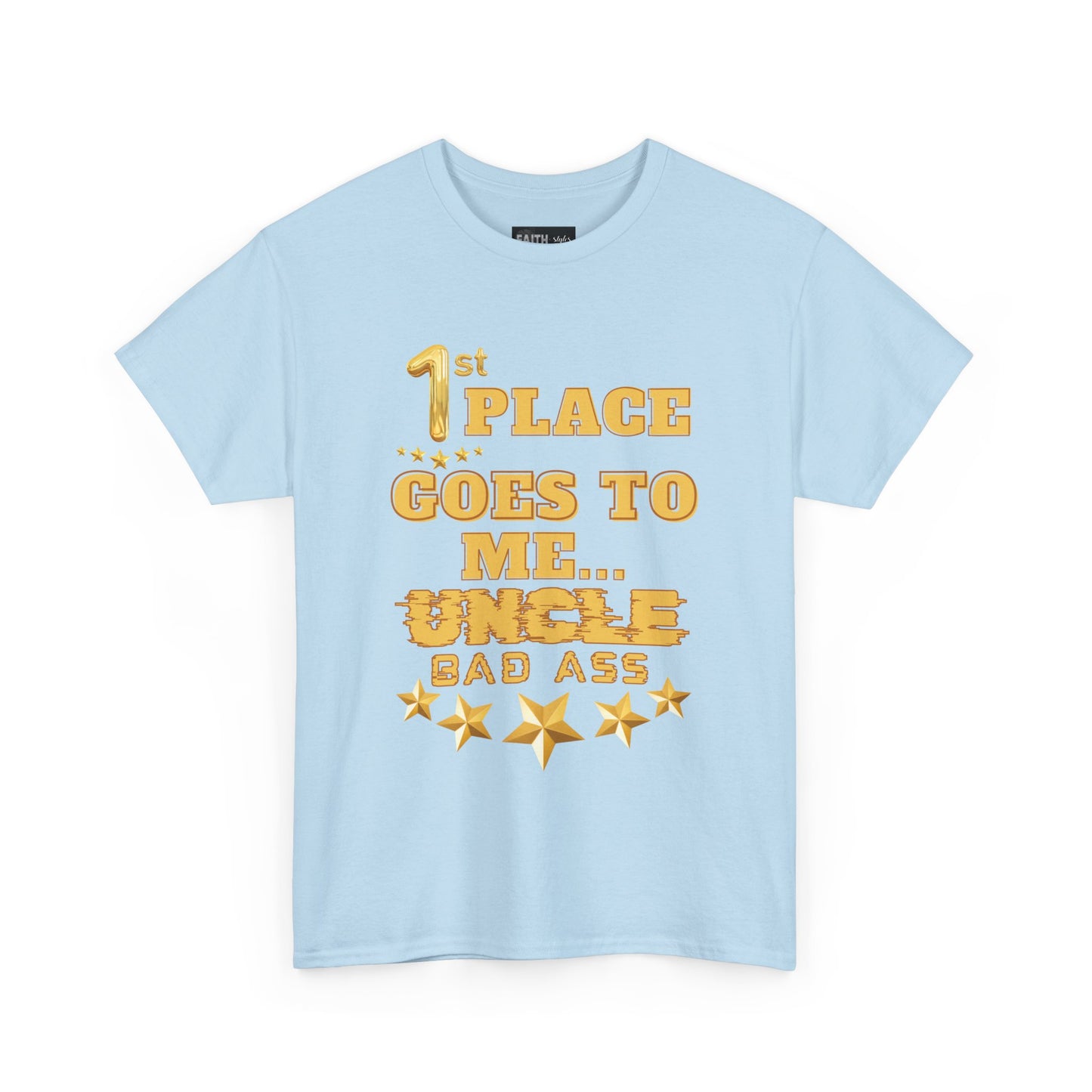 1st Place Uncle Badass Tee | Funny Gift for Uncle, Unisex Cotton Shirt, Family Reunion, Birthday Celebration, Casual Wear