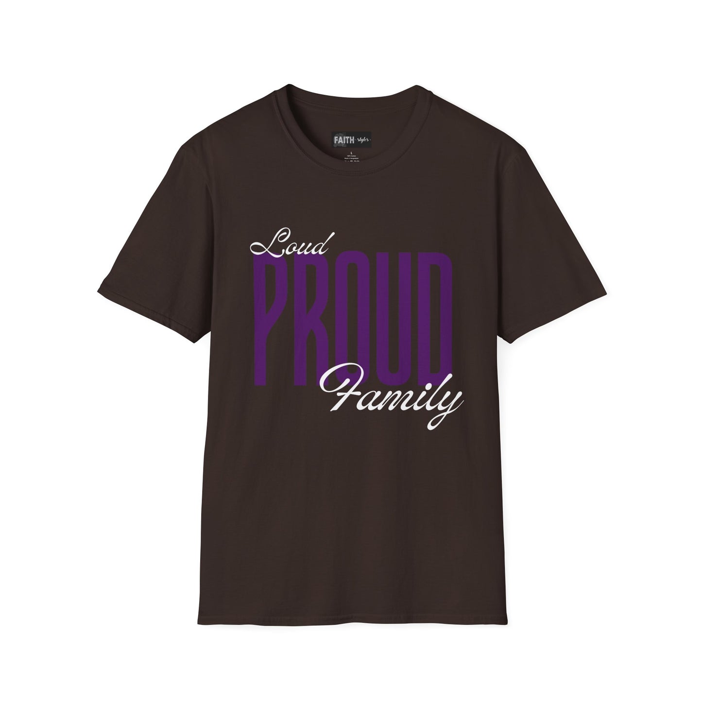 Proud Family Unisex T-Shirt, Lightweight Tee, Family Reunion Gift, Holiday Apparel, Personalized T-Shirt, Soft Cotton Top