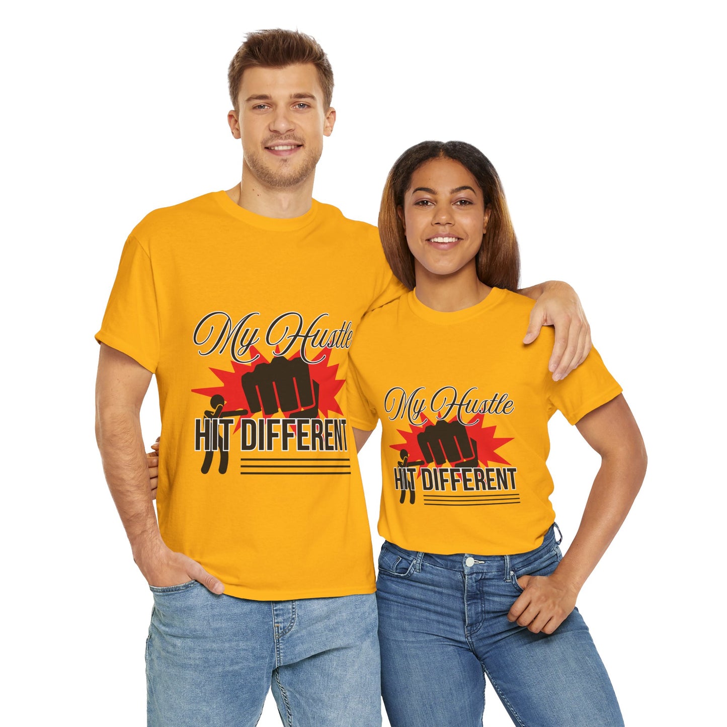 My Hustle Hits Different Cotton Tee, Motivational T-Shirt, Unisex Casual Wear, Gift for Entrepreneurs, Hustle Culture Apparel, Workout Shirt