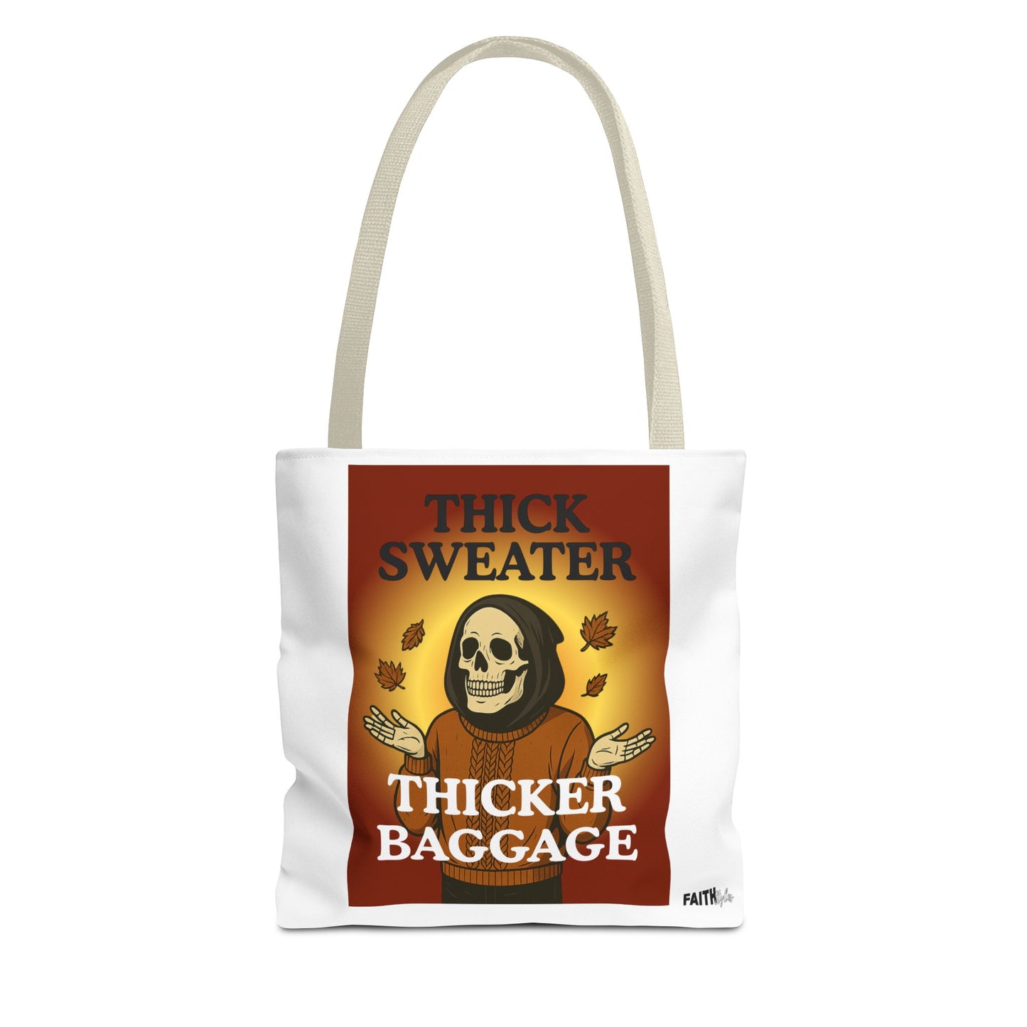 FaithStyles Fall-Themed Thicker Baggage Tote Bag, Halloween, Autumn Vibes, Eco-Friendly Gift, Spooky Baggage, Seasonal Carryall, Shopping Bag, Casual Style