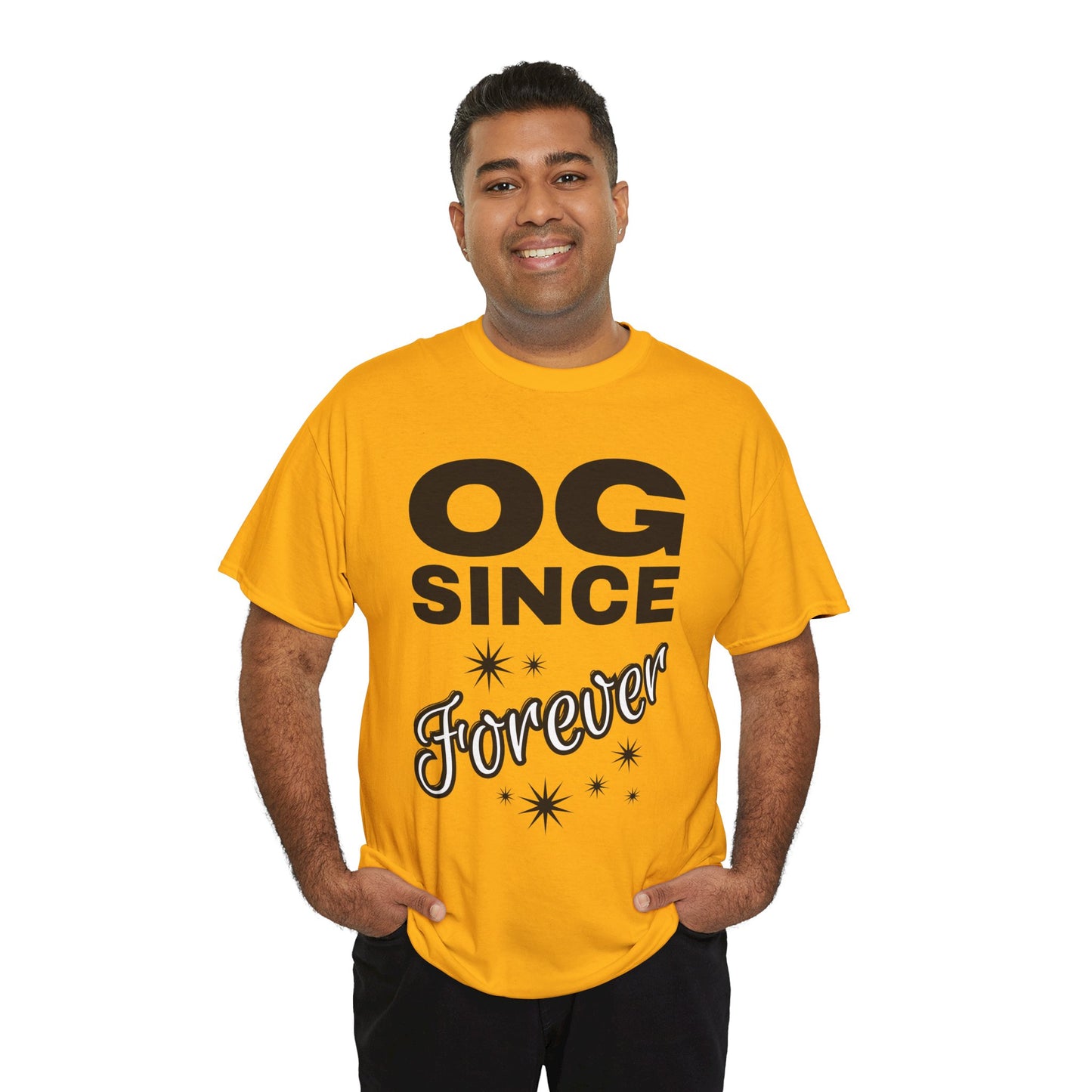 Grandpa Heavy Cotton Tee - OG Since Forever, Casual Tee, Trendy Graphic Shirt, Gift for Friends, Streetwear Fashion