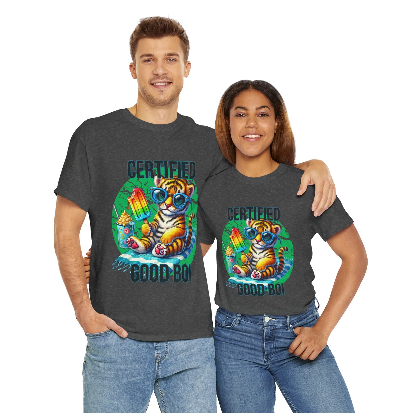 Certified Good Boi Unisex Heavy Cotton Tee, Animal Lover Tee, Cute Pet Shirt, Fun Graphic T-Shirt, Gift for Pet Owners, Casual Wear