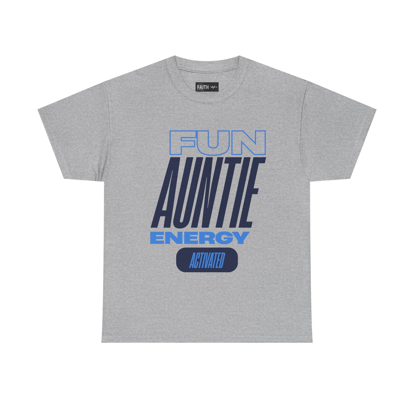 Fun Auntie Energy Activated Tee - Perfect Gift for Cool Aunts, Casual Wear, Gifting, Family Celebrations, Aunt's Day