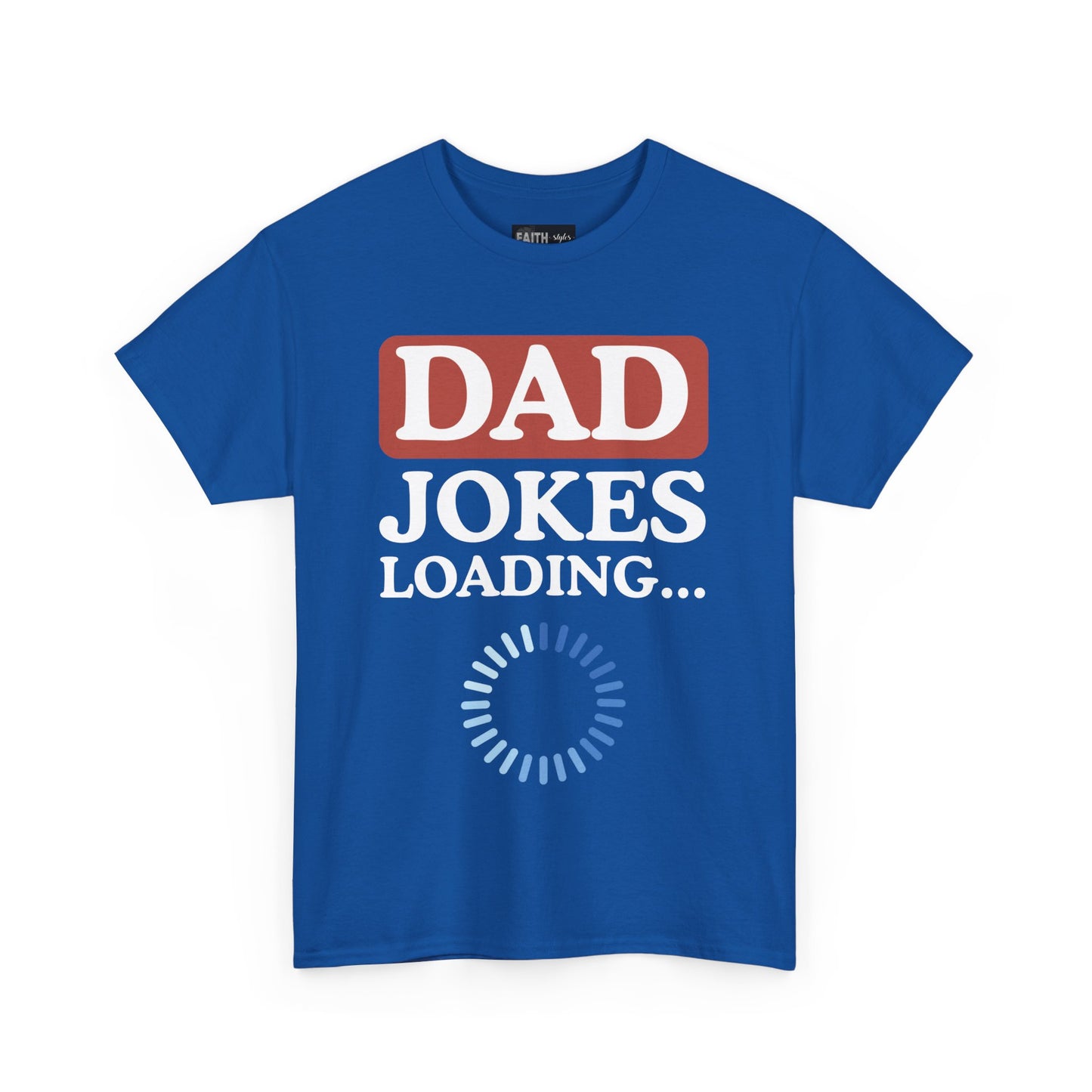 Dad Jokes Loading Unisex Heavy Cotton Tee, Funny Father's Day Gift, Humor T-Shirt, Dad Shirt, Gag Gift for Dads, Casual Everyday Wear