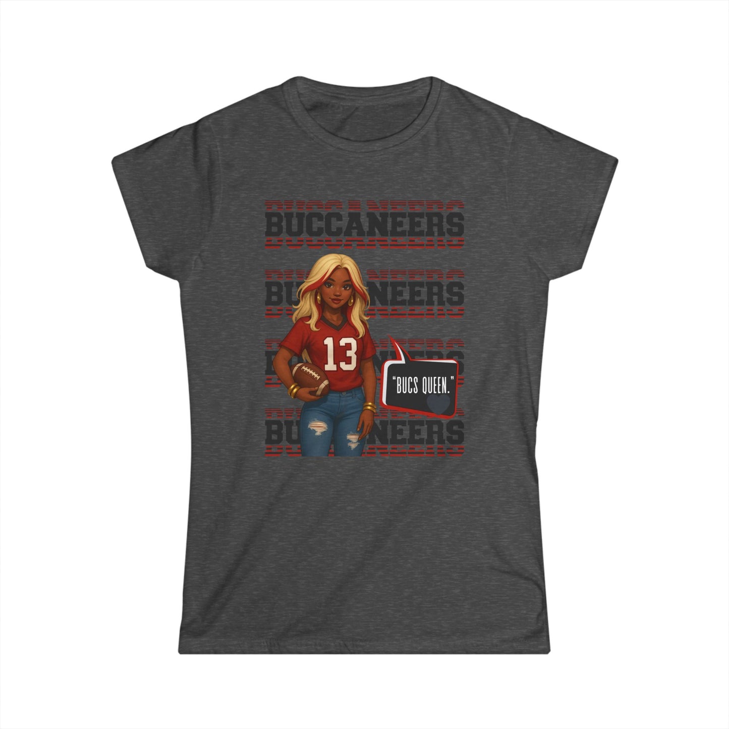 Stylish Buccaneers Women's Tee, Football Fan Shirt, Game Day Outfit, Sports Apparel, Casual Wear, Unique Gift
