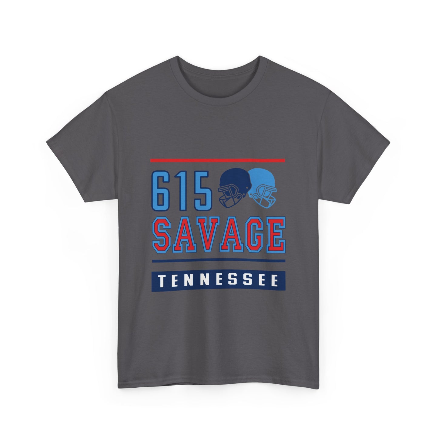 615 Savage Tennessee Male Heavy Cotton Tee - Casual Wear, Sports Fan Apparel, Gift for Him/Her, Tennessee Pride Shirt, Everyday Comfort