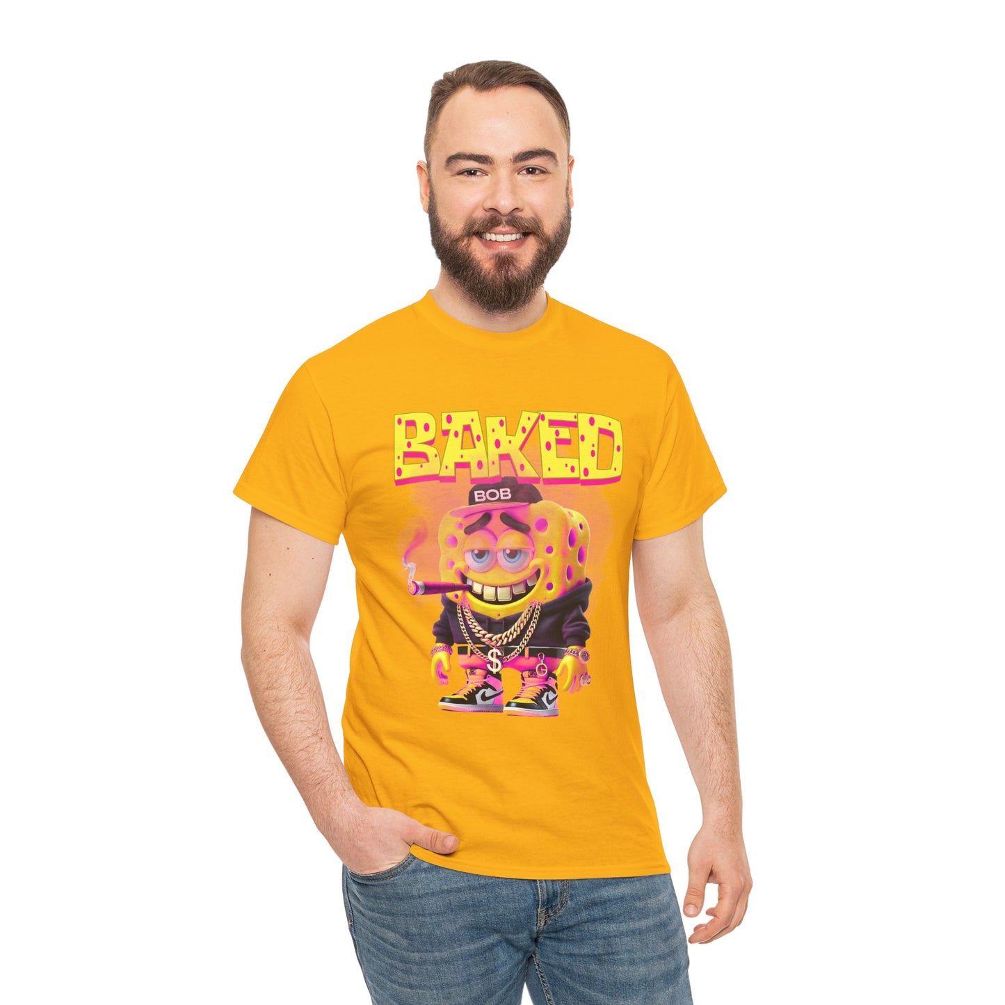 Baked Bob Unisex Heavy Cotton Tee - Fun Graphic Tee for Casual Wear