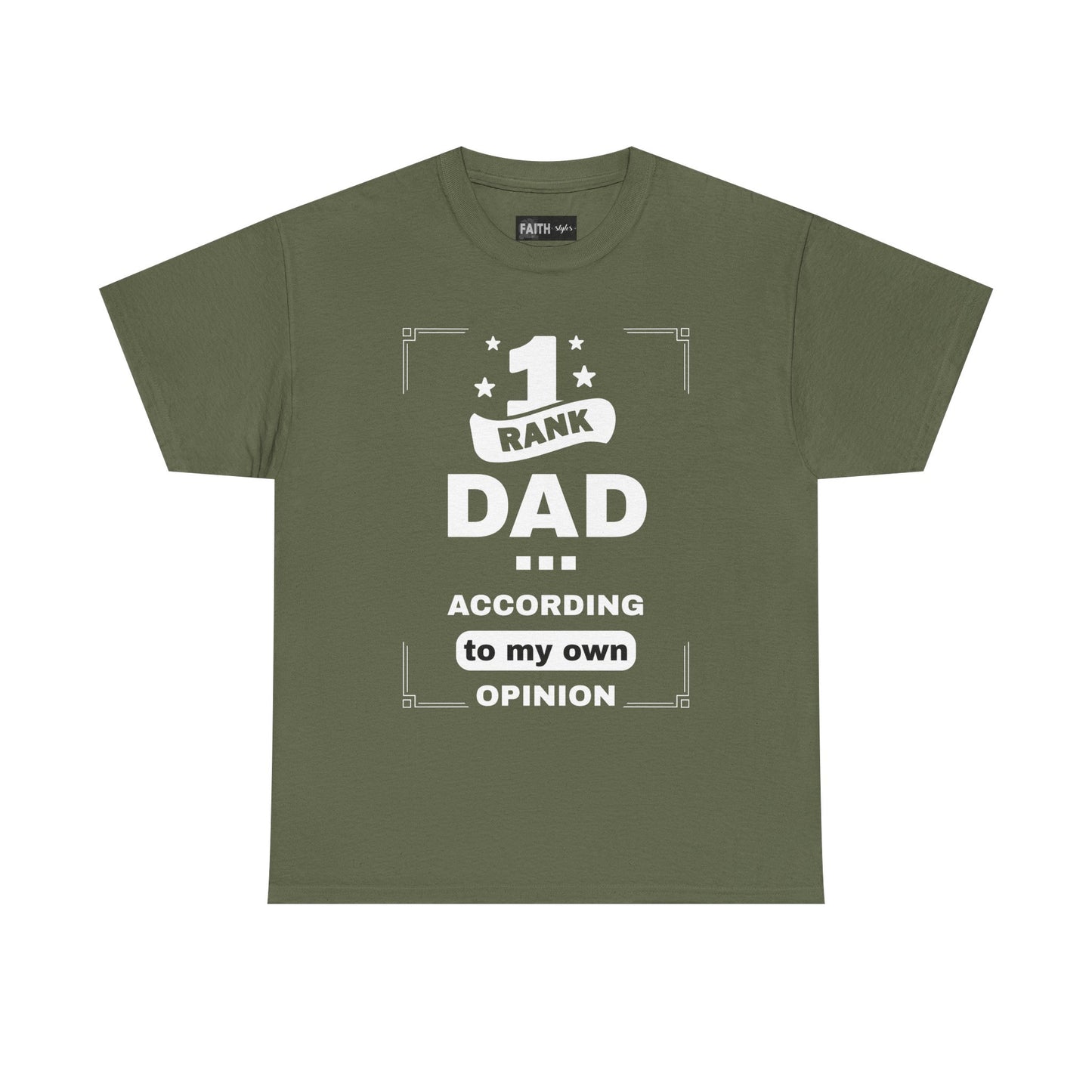 #1 Dad Unisex Heavy Cotton Tee - Perfect Gift for Father's Day, Birthday, or Family Celebrations, Casual Wear, Statement T-Shirt