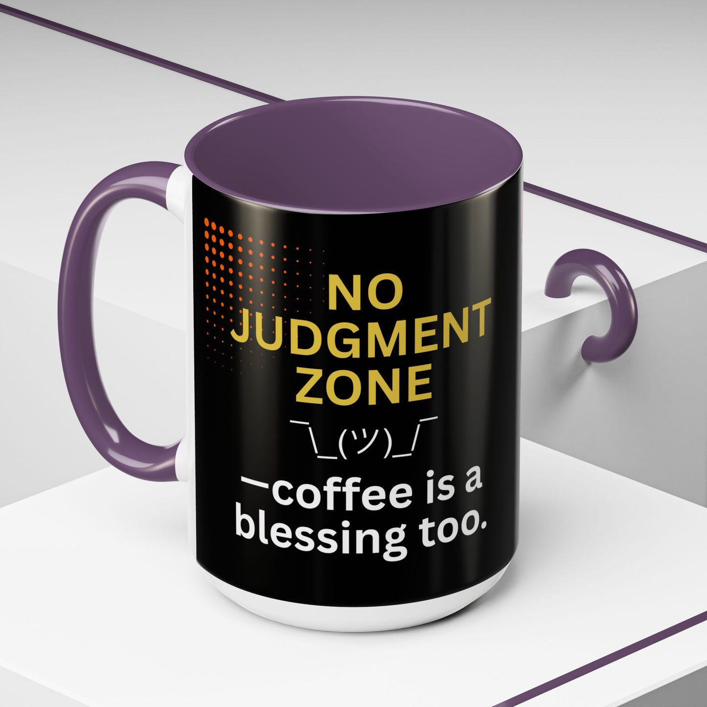 No Judgment Zone Coffee Mug, Funny Gift for Coffee Lovers, Unique Java Cup, Perfect for Birthdays, Inspirational Drinkware