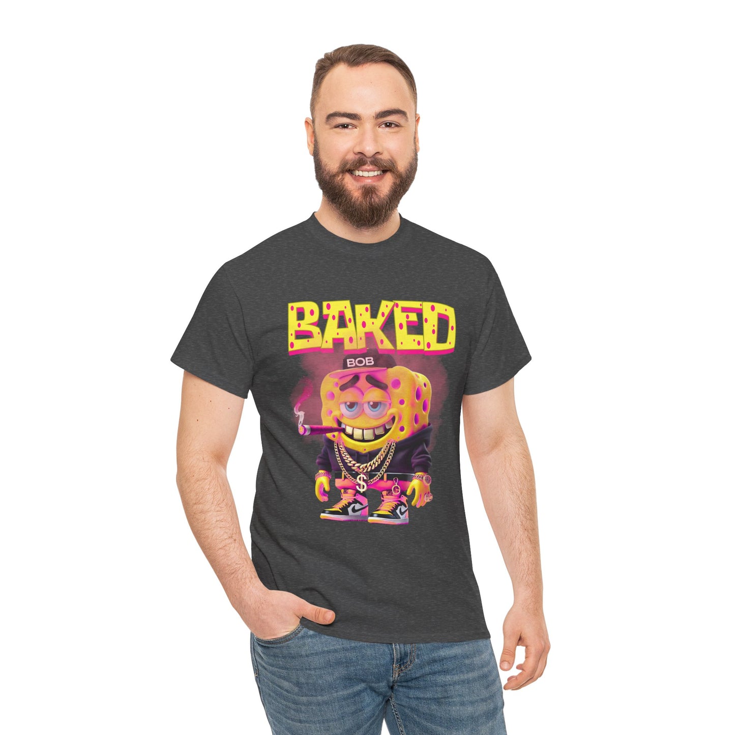 Baked Bob Unisex Heavy Cotton Tee - Fun Graphic Tee for Casual Wear