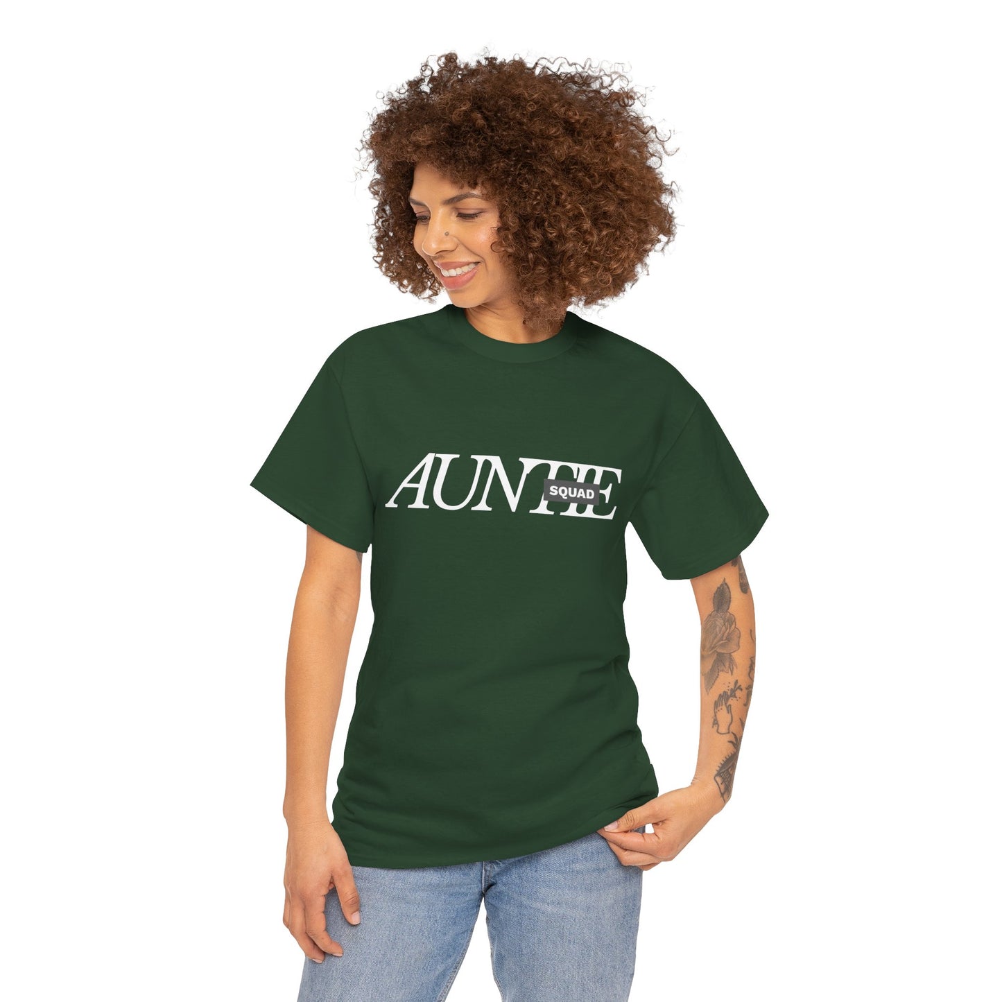 Auntie Squad Unisex Heavy Cotton Tee | Perfect Gift for Aunts | Family Reunion, Birthday, Mother's Day, Casual Wear, Everyday Comfort