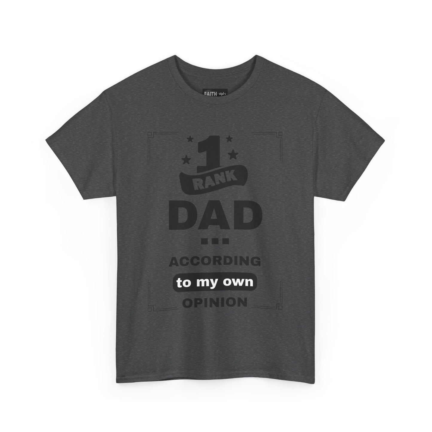 #1 Dad Unisex Heavy Cotton Tee - Perfect Gift for Father's Day, Birthday, or Family Celebrations, Casual Wear, Statement T-Shirt
