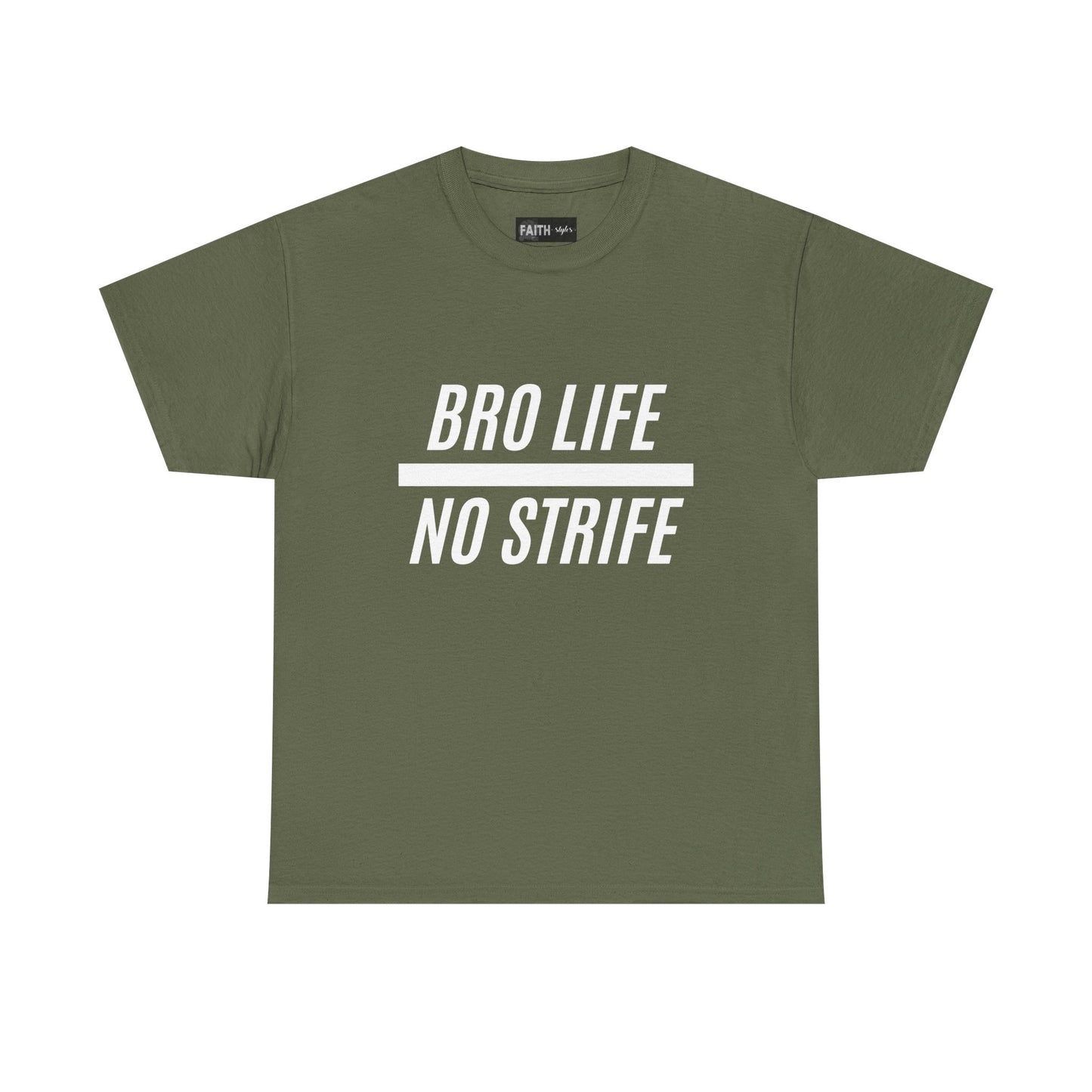 Bro Life Unisex Heavy Cotton Tee, Casual Graphic T-Shirt, Funny Gift for Friends, Everyday Wear, Brotherhood Apparel, Birthday Gift