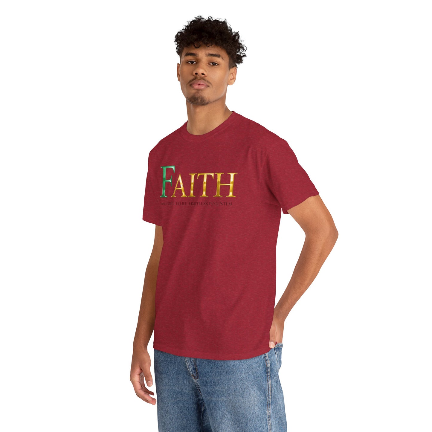 Faith Unisex Heavy Cotton Tee - Inspirational Shirt, Everyday Wear, Faith-Based Gift, Motivational Apparel, Casual Style