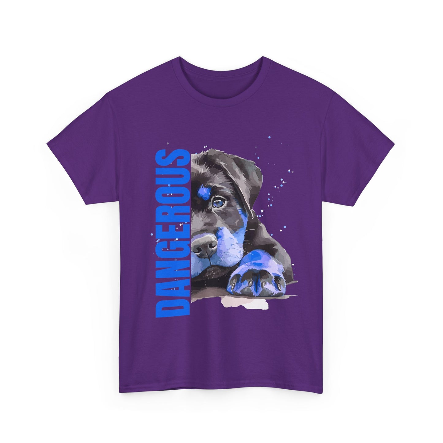 "'DANGEROUS" Cool Dog Lover Tee - Unisex Heavy Cotton T-Shirt
