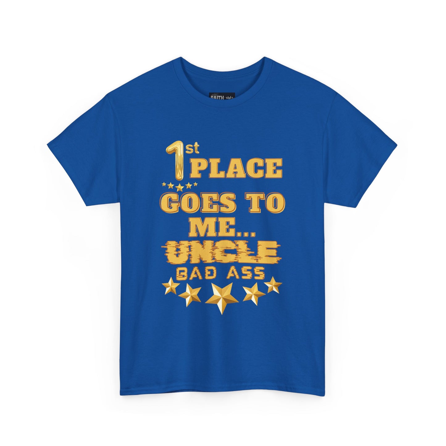 1st Place Uncle Badass Tee | Funny Gift for Uncle, Unisex Cotton Shirt, Family Reunion, Birthday Celebration, Casual Wear