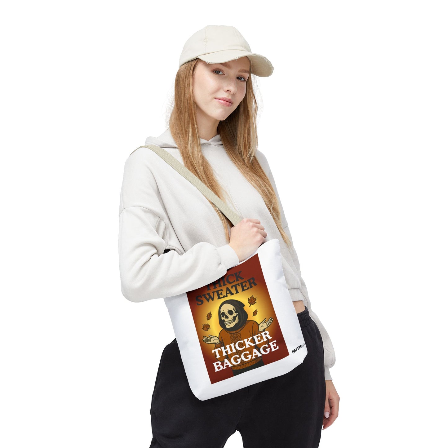 FaithStyles Fall-Themed Thicker Baggage Tote Bag, Halloween, Autumn Vibes, Eco-Friendly Gift, Spooky Baggage, Seasonal Carryall, Shopping Bag, Casual Style
