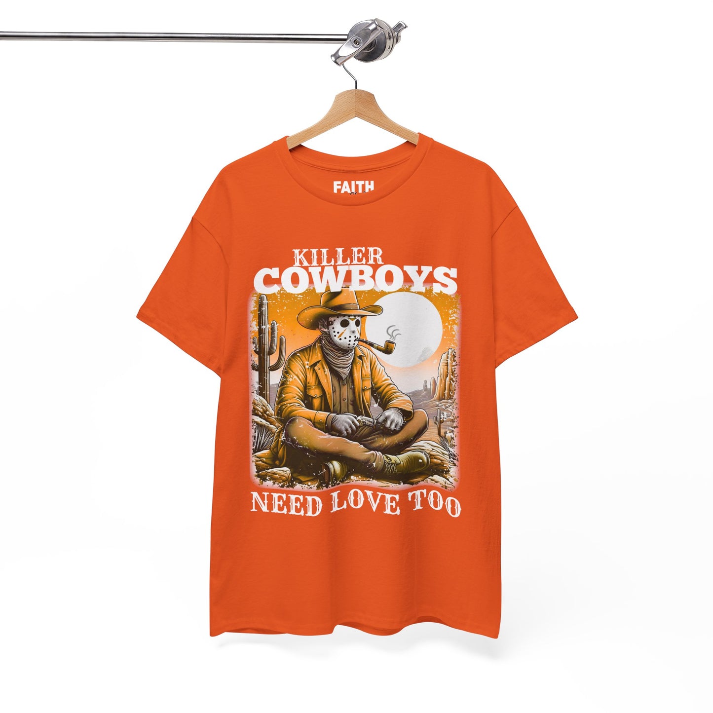 Killer Cowboys Graphic Tee, Unisex Heavy Cotton T-Shirt for Casual Wear, Cowboy Lover Gift, Western Occasion Apparel