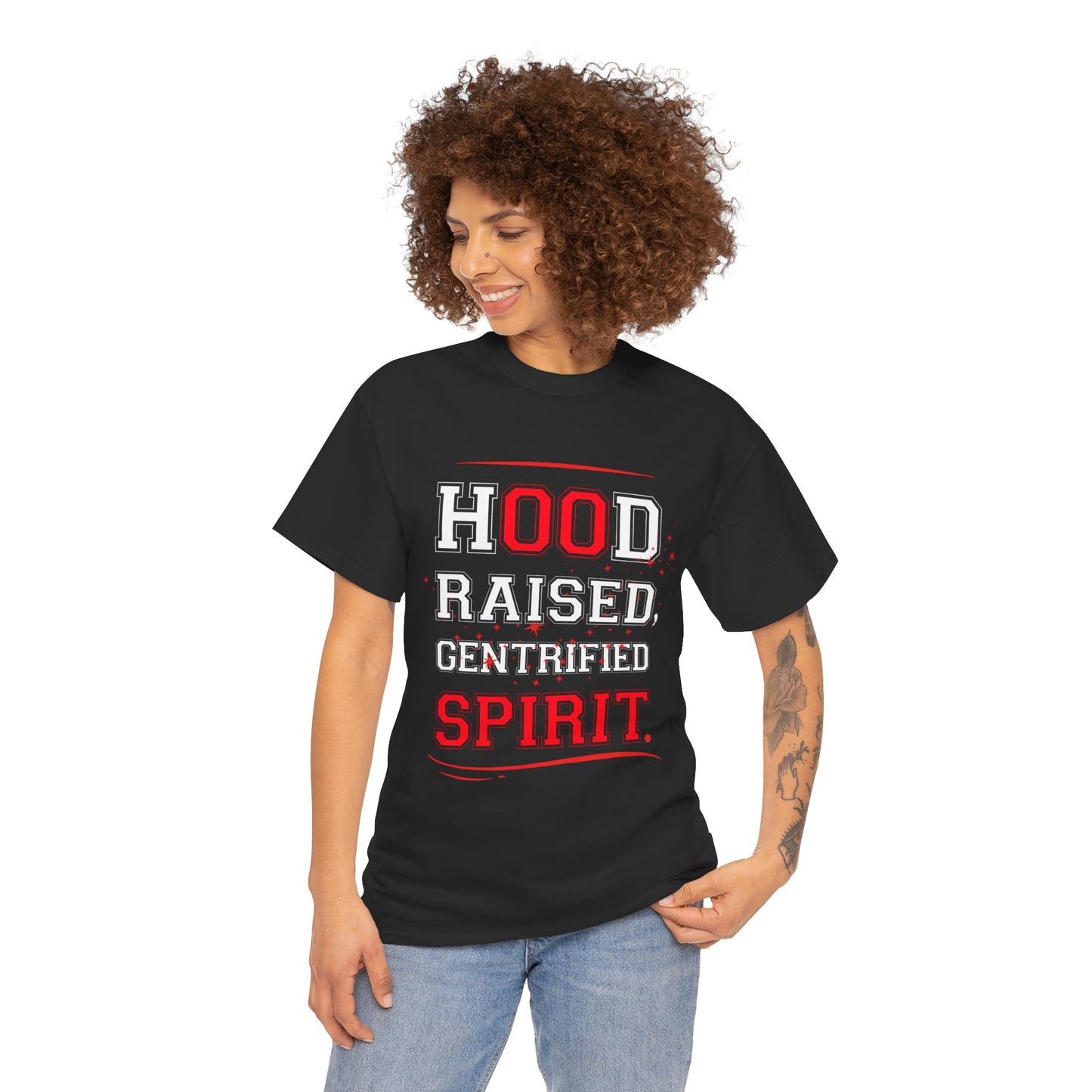 Hood Raised Spirit Unisex Heavy Cotton Tee - Empowering Streetwear