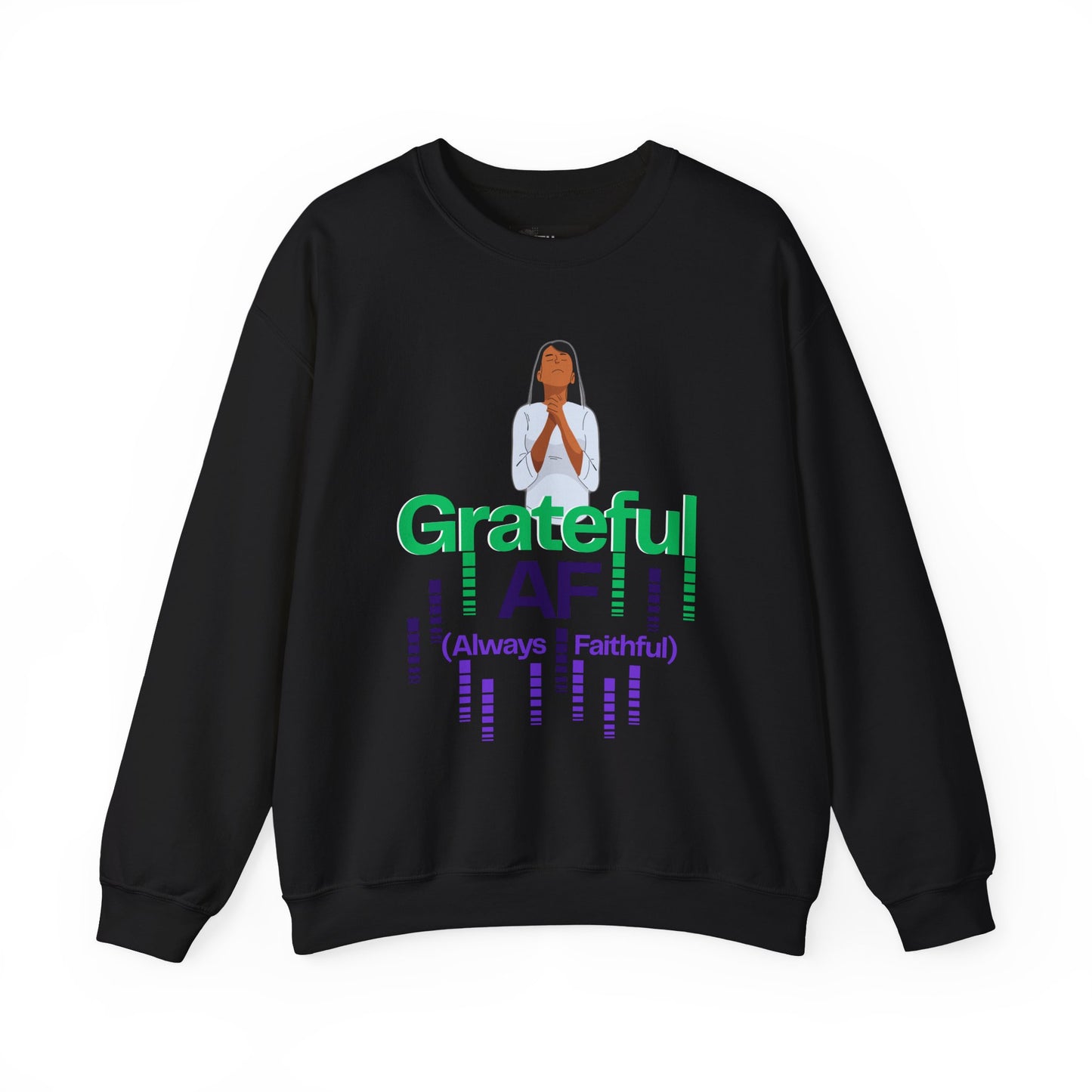 Women Grateful AF Crewneck Sweatshirt | Cozy Unisex Pullover for Thanksgiving, Gifts, and Everyday Wear