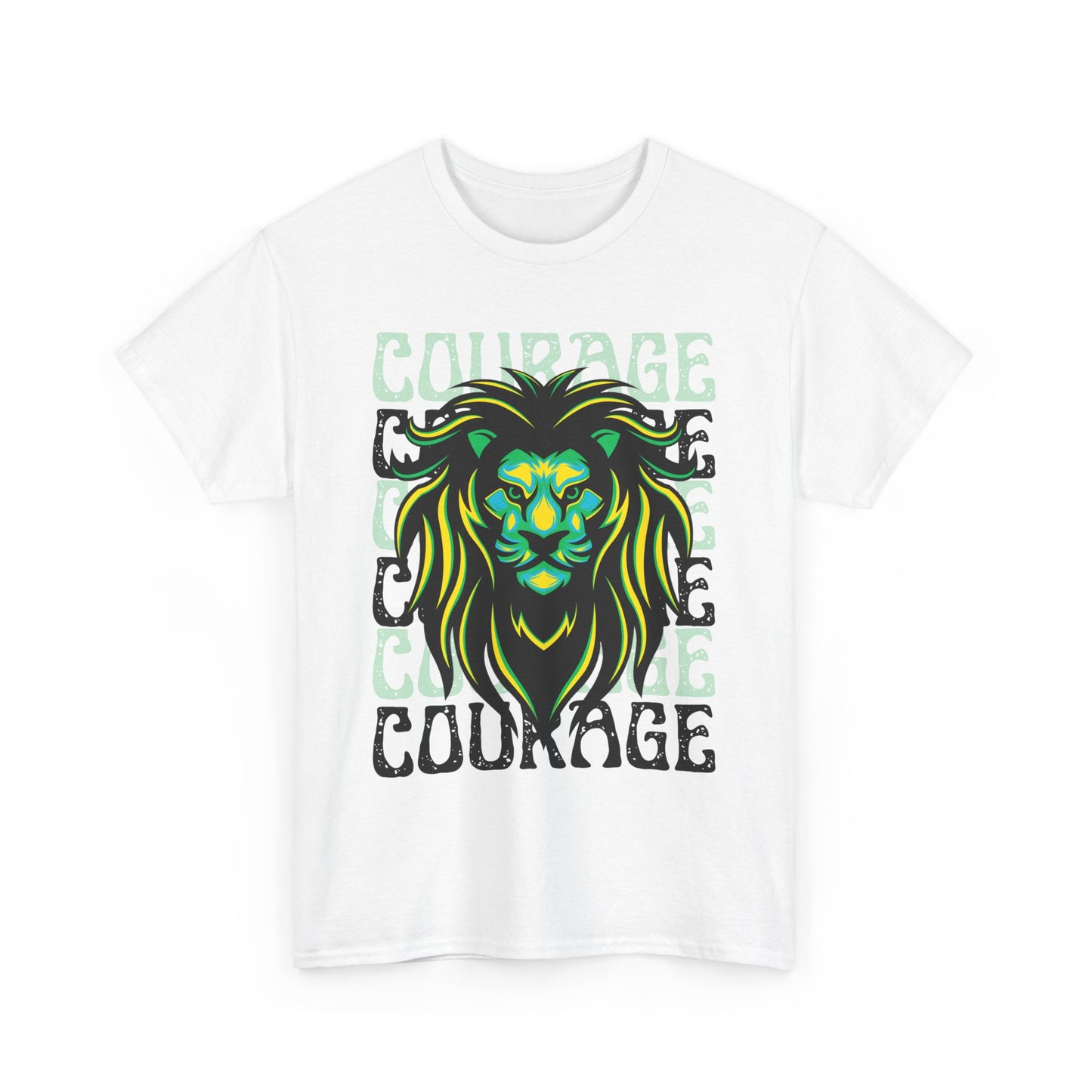 Courageous Lion Tee, Motivational Shirt, Unisex Cotton T-Shirt, Gift for Strength, Inspirational Apparel, Courage Theme