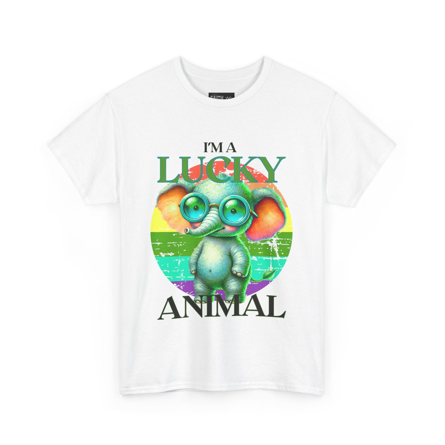 Lucky Animal Unisex Heavy Cotton Tee, Cute Gift for Animal Lovers, Casual Streetwear, St. Patrick's Day, Birthday Apparel