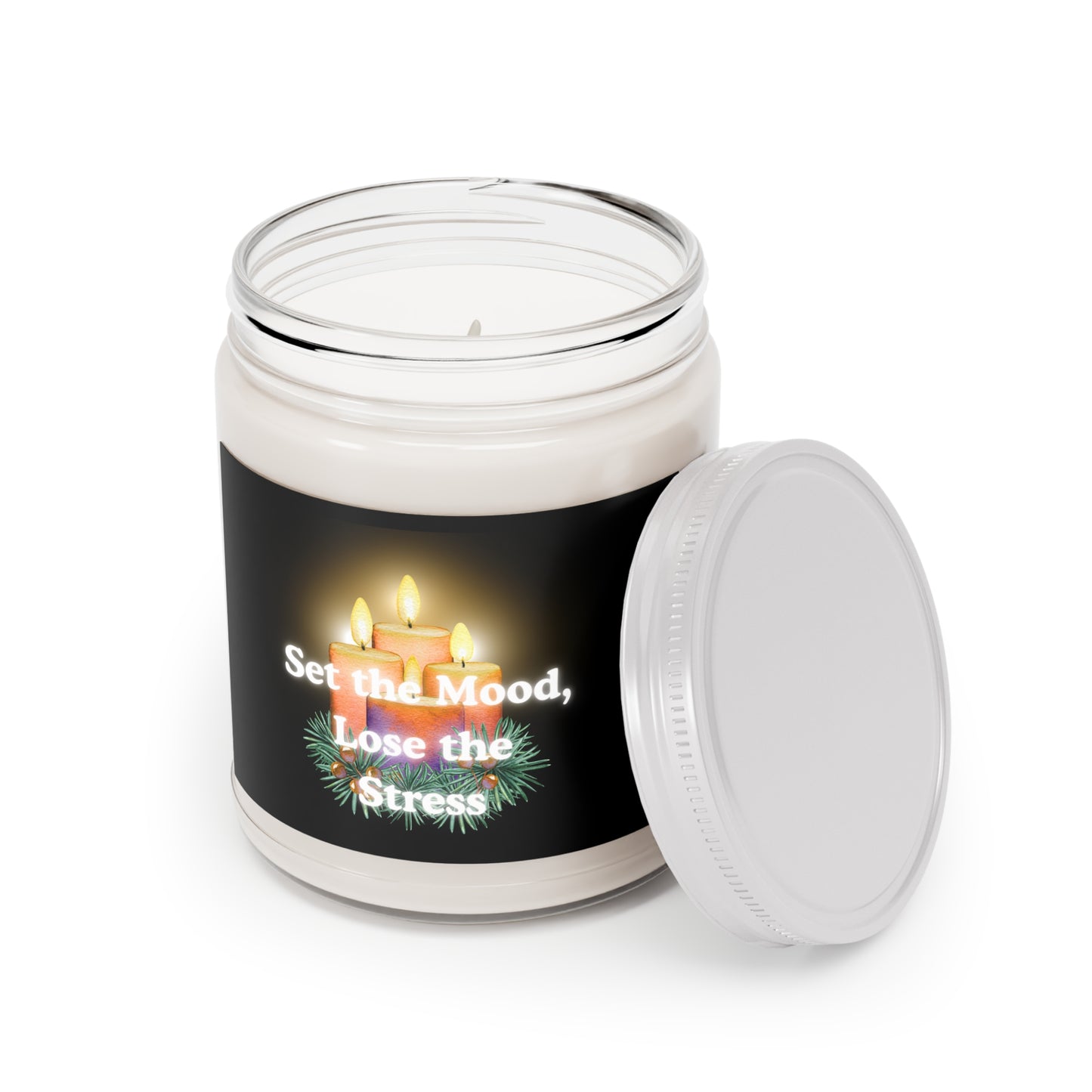 Relaxing Scented Soy Candles, Aromatherapy Candle, Stress Relief Candle, White Lid Candle, Home Decor