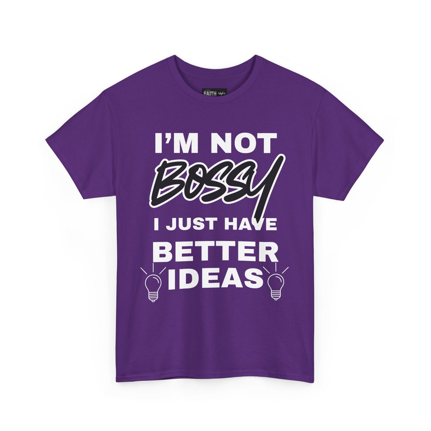 Funny Unisex Heavy Cotton Tee - I'm Not Bossy, Gift for Her, Empowerment Shirt, Casual Wear, Friendship Gift, Birthday Present