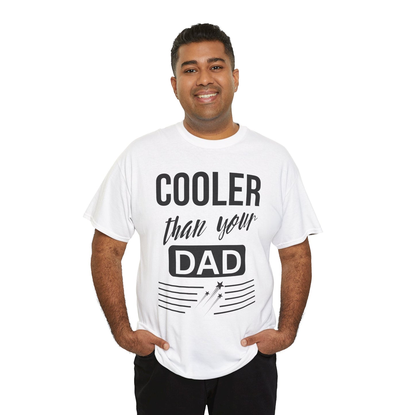 Cooler Than Your Dad Tee - Funny Gift for Dads, Unisex Cotton T-Shirt, Father's Day, Birthday, Casual Wear, Gift for Him, Dad Humor