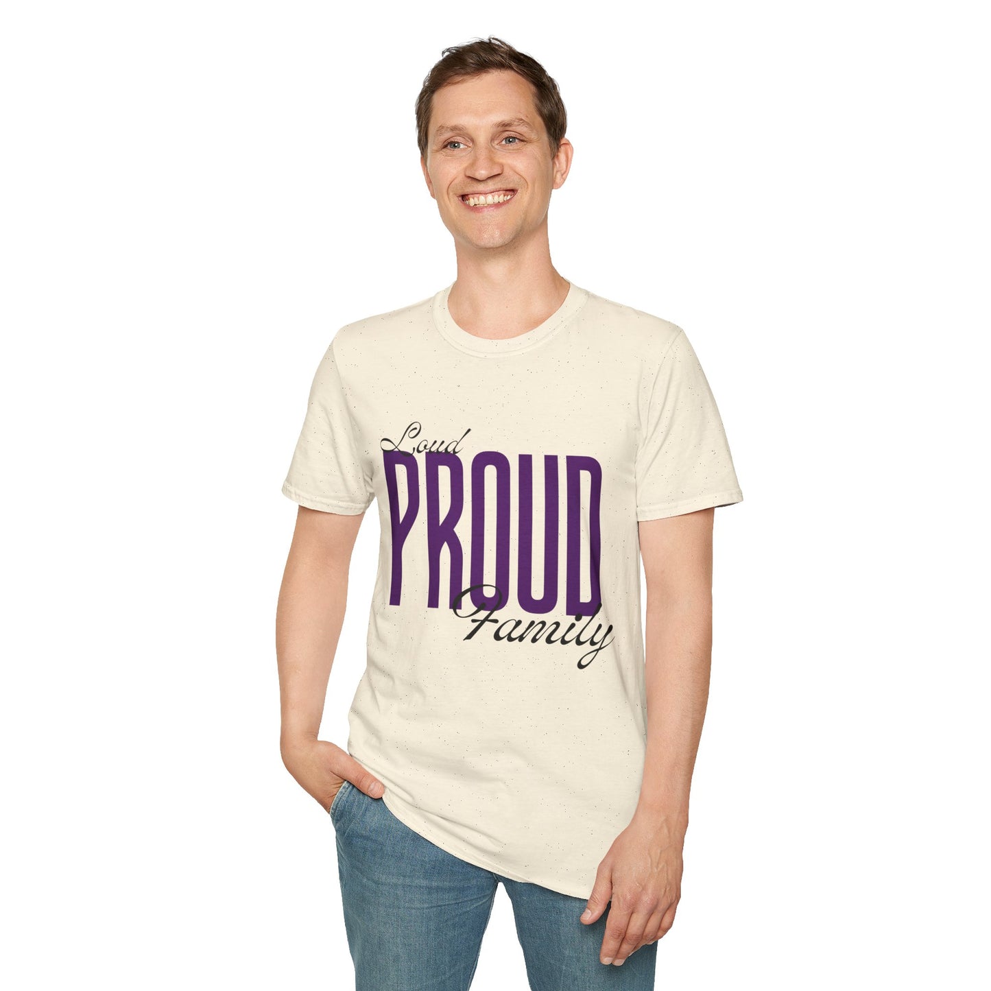 Proud Family Unisex T-Shirt, Lightweight Tee, Family Reunion Gift, Holiday Apparel, Personalized T-Shirt, Soft Cotton Top