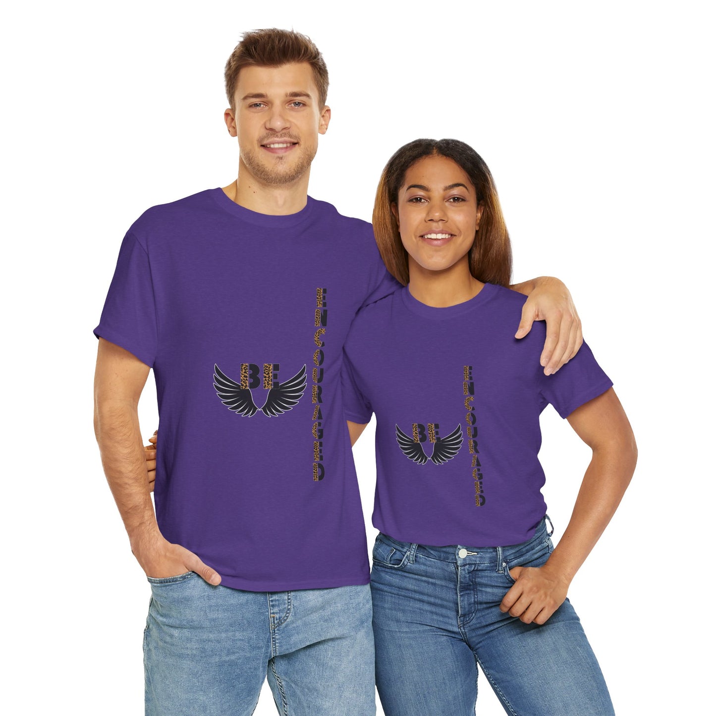 Be Encouraged Unisex Heavy Cotton T-shirt- Inspirational Gift, Motivational Shirt, Casual Wear, Everyday Reminder, Uplifting Apparel