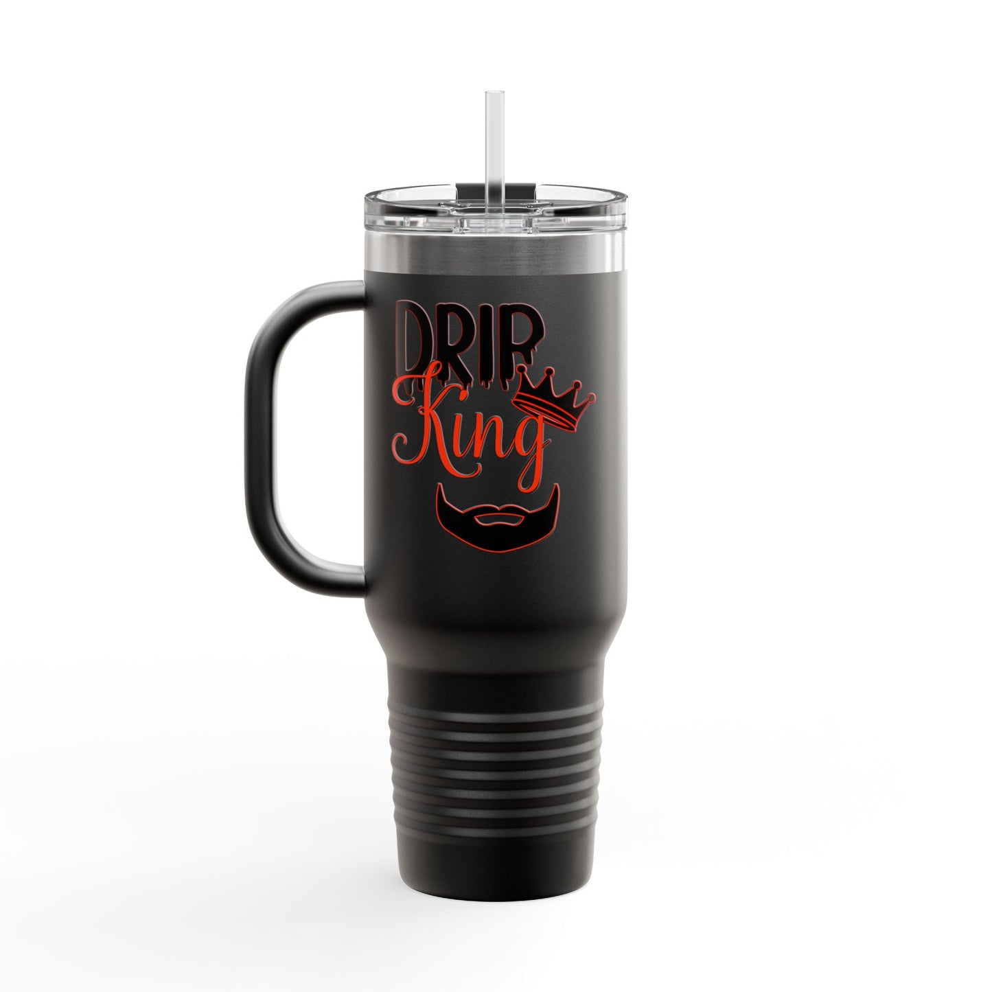 Drip King Insulated Travel Mug, 40oz | Perfect for Coffee Lovers, Gift for Him, Road Trips, Bearded Men, Stylish Drinkware