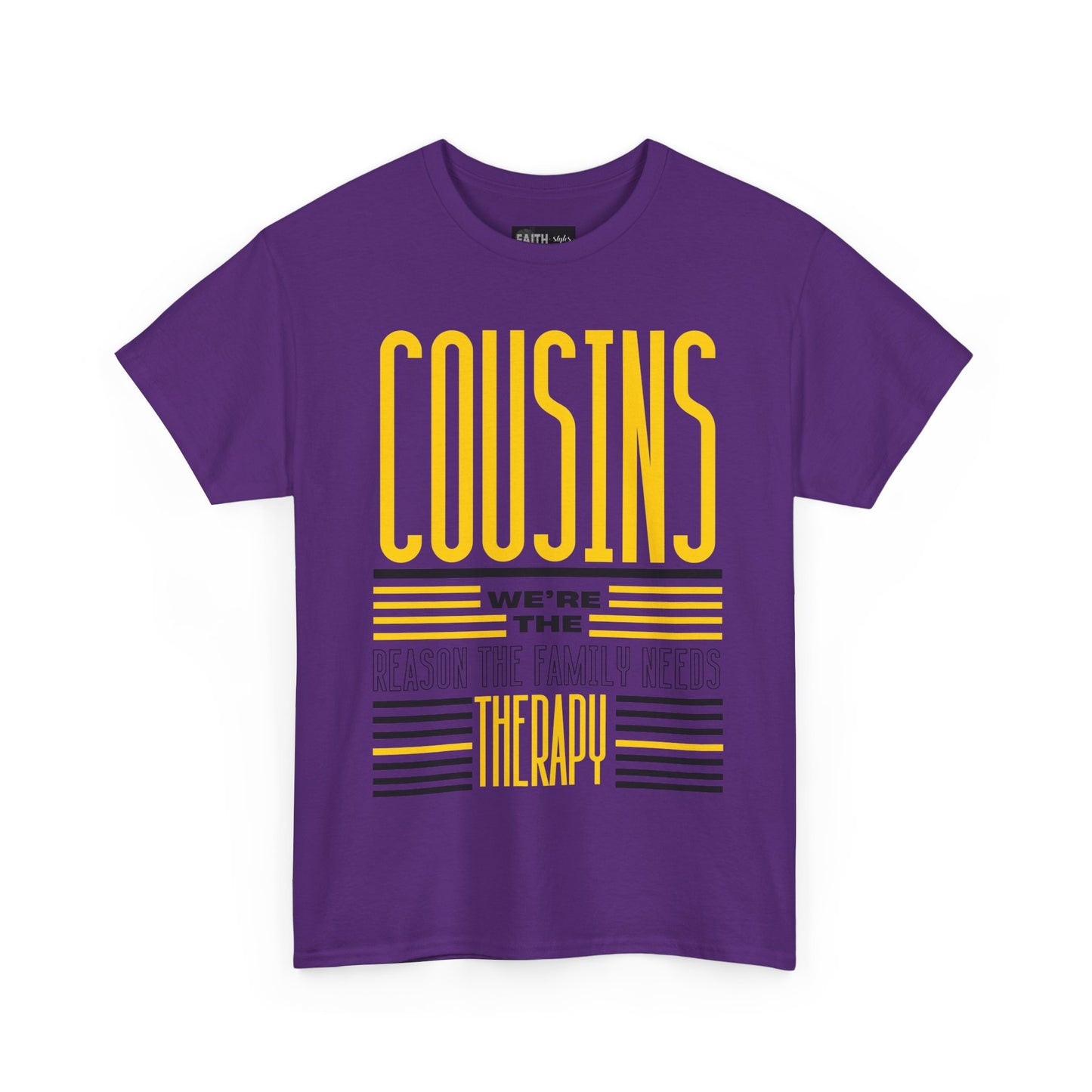 Cousins Therapy Tees, Family Reunion Shirt, Casual Wear, Gift for Cousins, Fun Family Quote Tee