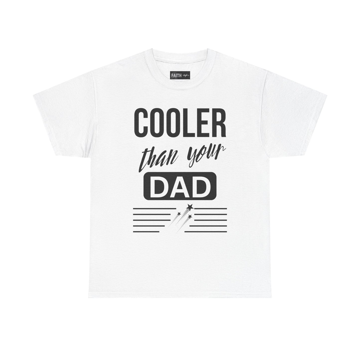 Cooler Than Your Dad Tee - Funny Gift for Dads, Unisex Cotton T-Shirt, Father's Day, Birthday, Casual Wear, Gift for Him, Dad Humor