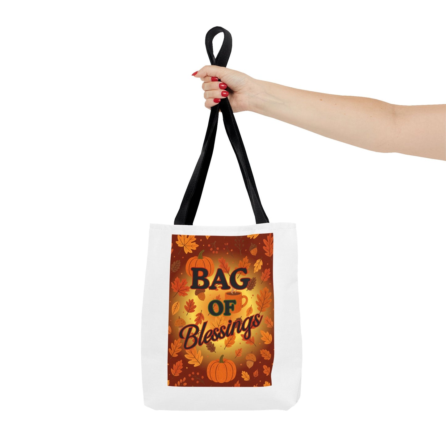Autumn Blessings Tote Bag, Fall Tote for Shopping, Thanksgiving Gift Bag, Seasonal Carrier, Eco-Friendly Reusable Tote