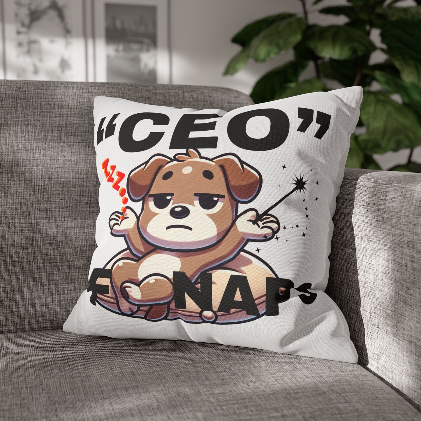 Funny Dog CEO Pillowcase | Cute Pet Decor, Pillow Cover for Nappers, Gift for Dog Lovers, Bedroom Accent, Quirky Home Decor