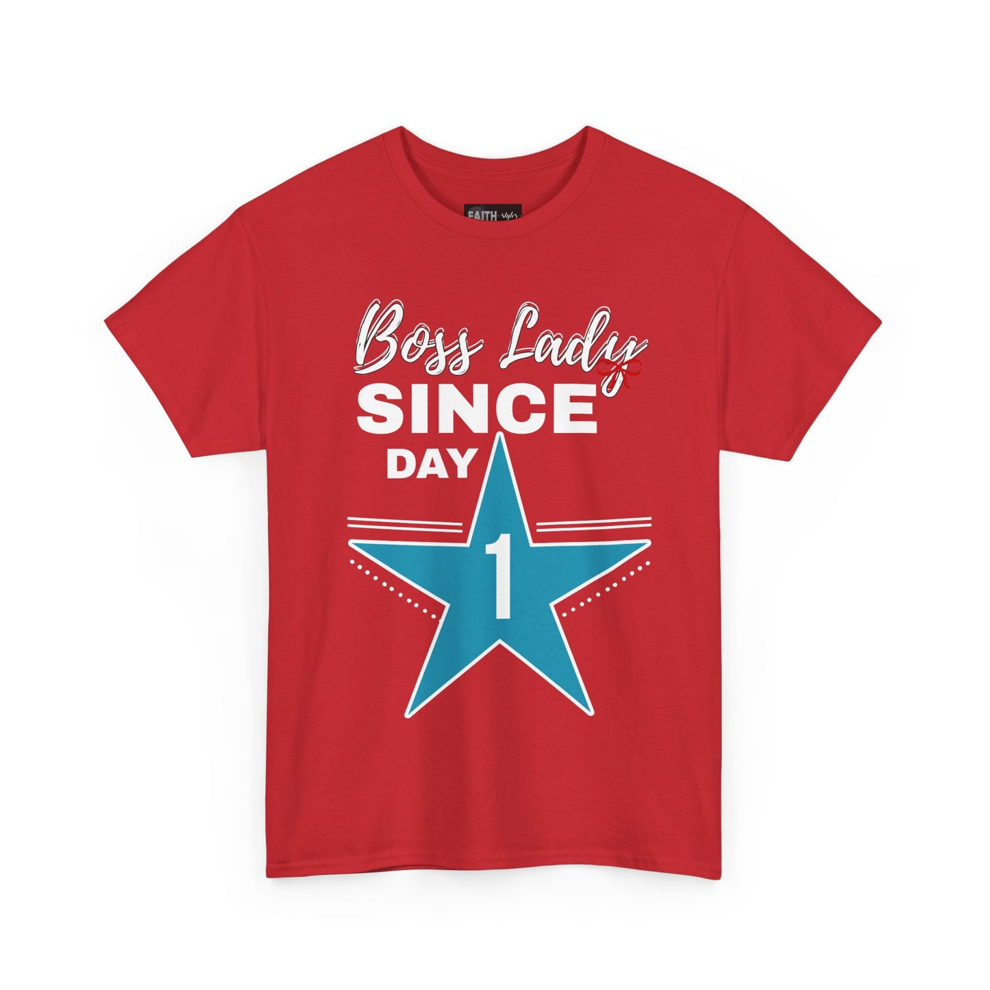 Boss Lady Since Day 1 Tee - Unisex Heavy Cotton Shirt, Perfect for Bosses, Gifts, Celebrations, Fun Occasions, Casual Wear