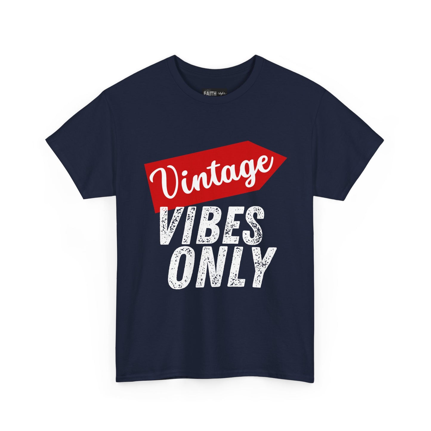 Vintage Vibes Only Unisex Heavy Cotton Tee, Retro T-Shirt, Trendy Gift for Him/Her, Casual Wear, Music Festival Outfit