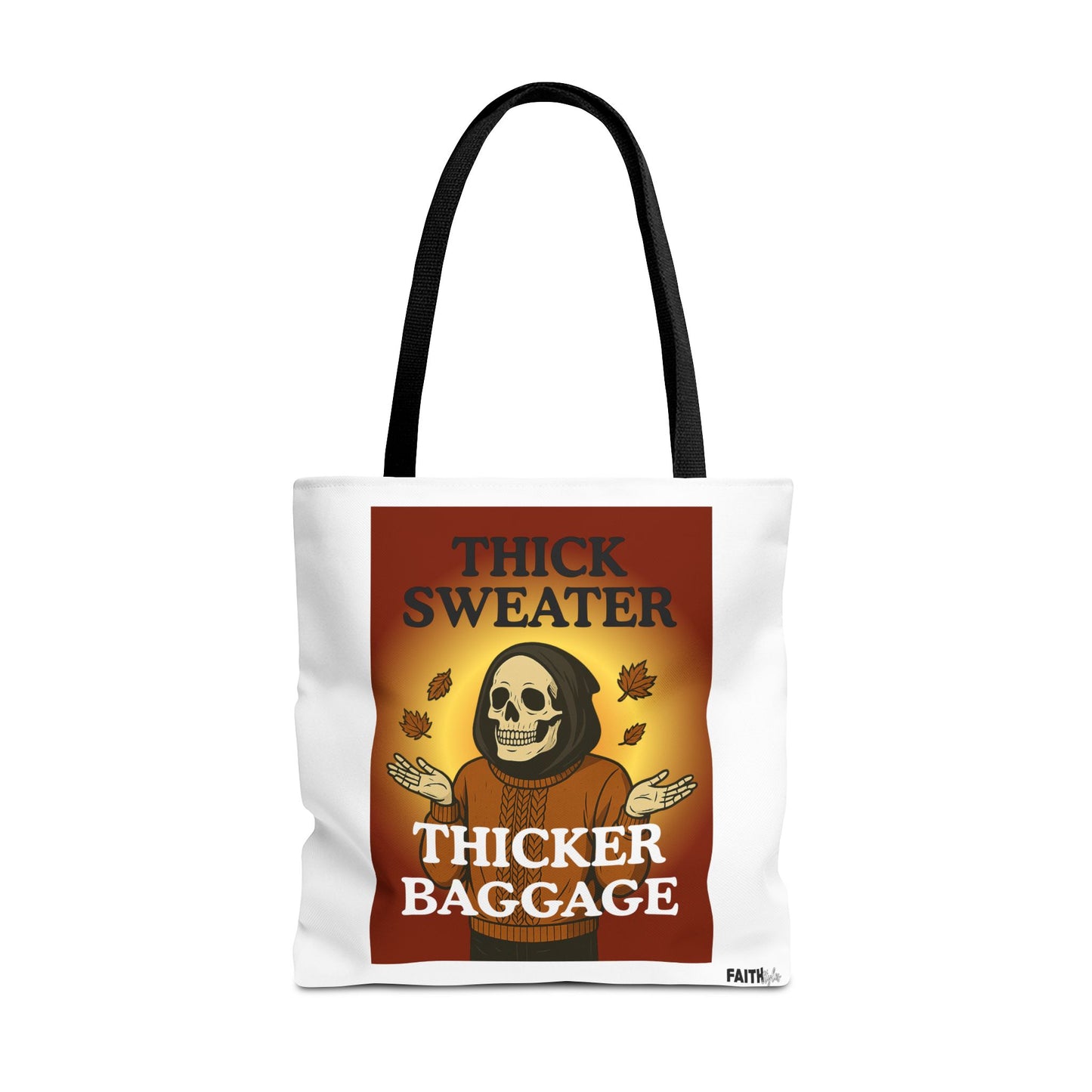 FaithStyles Fall-Themed Thicker Baggage Tote Bag, Halloween, Autumn Vibes, Eco-Friendly Gift, Spooky Baggage, Seasonal Carryall, Shopping Bag, Casual Style