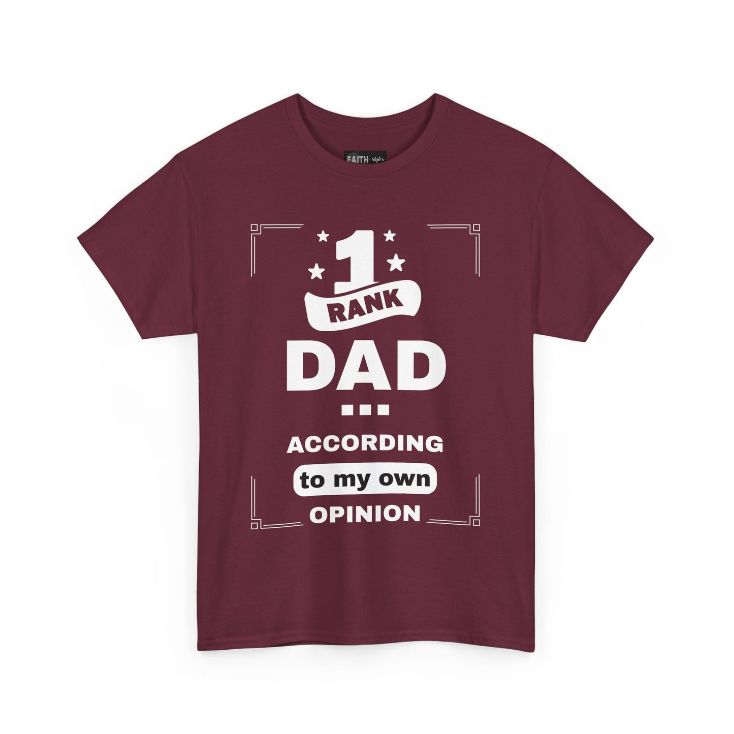 #1 Dad Unisex Heavy Cotton Tee - Perfect Gift for Father's Day, Birthday, or Family Celebrations, Casual Wear, Statement T-Shirt