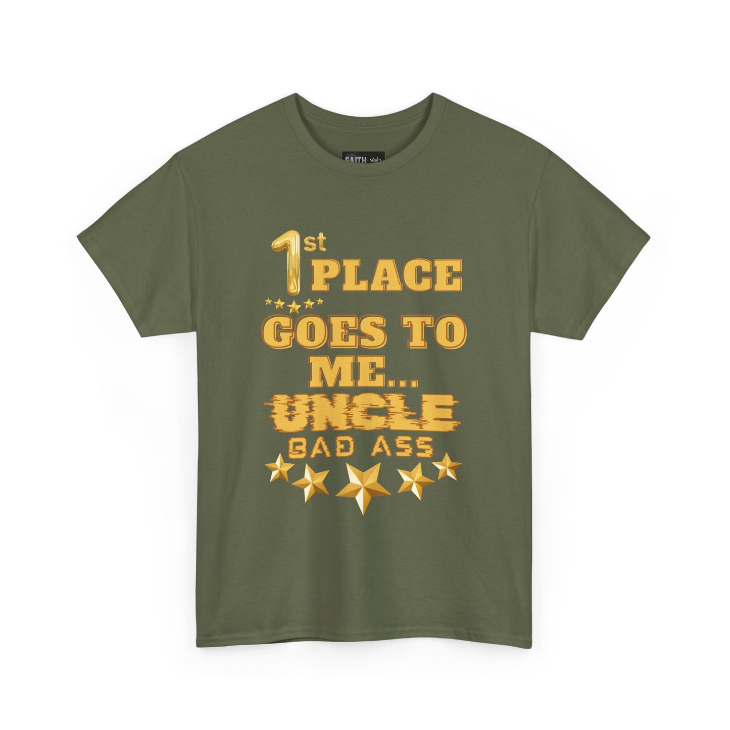 1st Place Uncle Badass Tee | Funny Gift for Uncle, Unisex Cotton Shirt, Family Reunion, Birthday Celebration, Casual Wear
