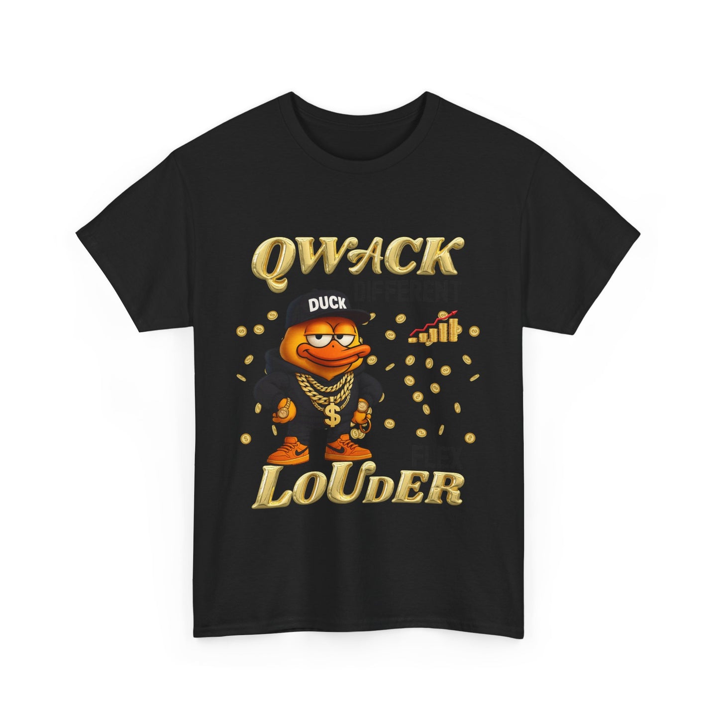 Qwack Different Unisex Heavy Cotton Tee, Fun T-Shirt, Gift for Duck Lovers, Casual Wear, Streetwear Style, Summer Vibes