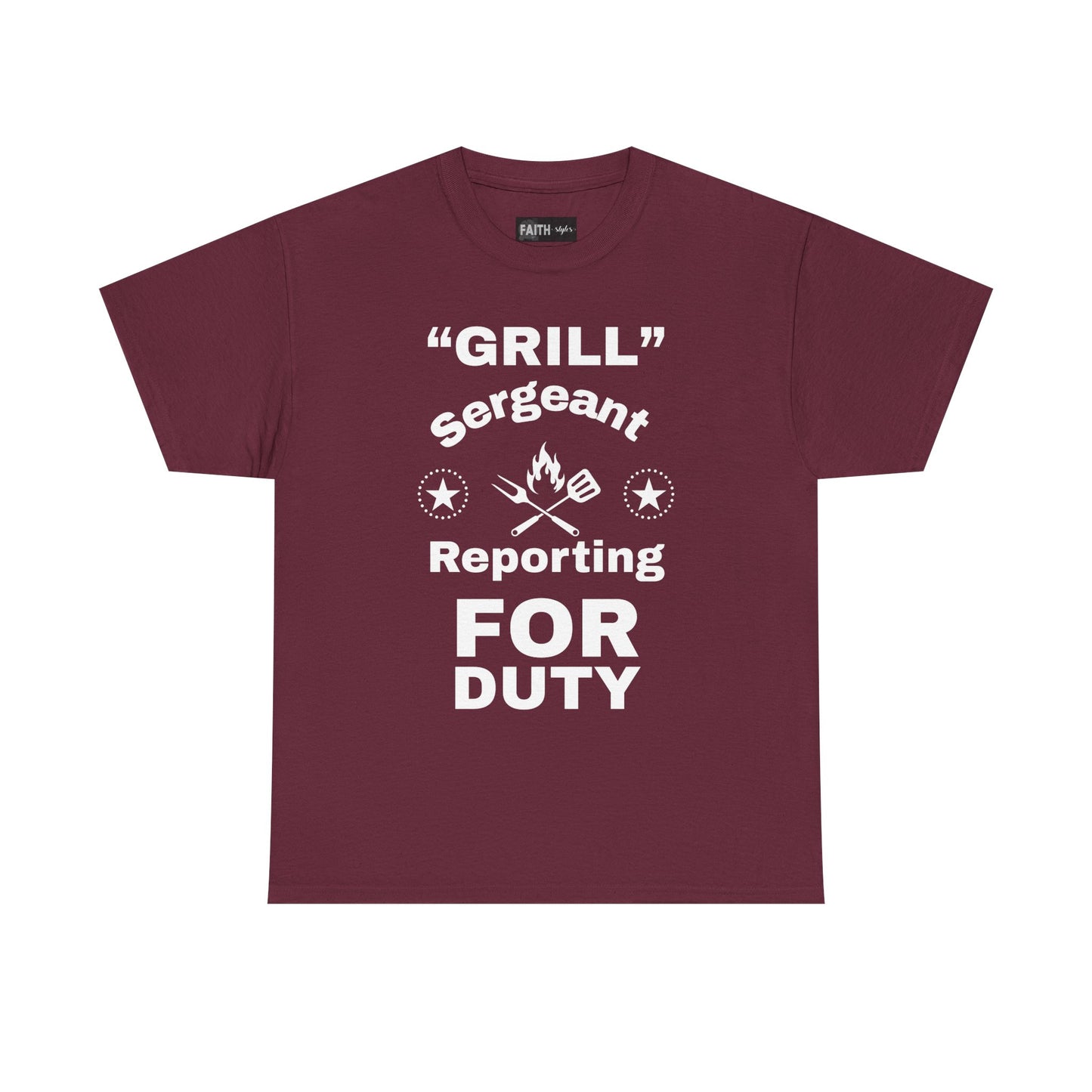 Grill Sergeant Tee - Perfect for BBQs, Father's Day Gift, Unisex Cotton T-Shirt, Outdoor Parties, Cooking Enthusiasts