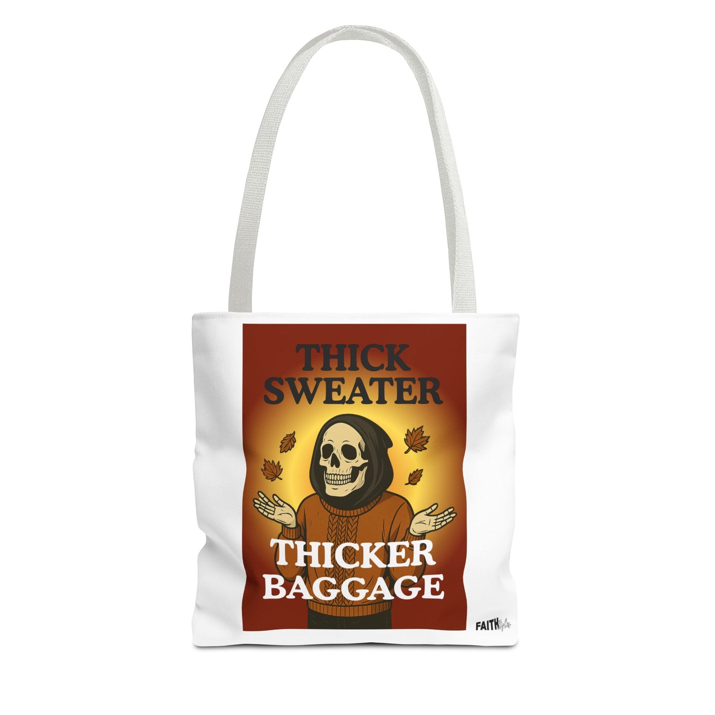 FaithStyles Fall-Themed Thicker Baggage Tote Bag, Halloween, Autumn Vibes, Eco-Friendly Gift, Spooky Baggage, Seasonal Carryall, Shopping Bag, Casual Style