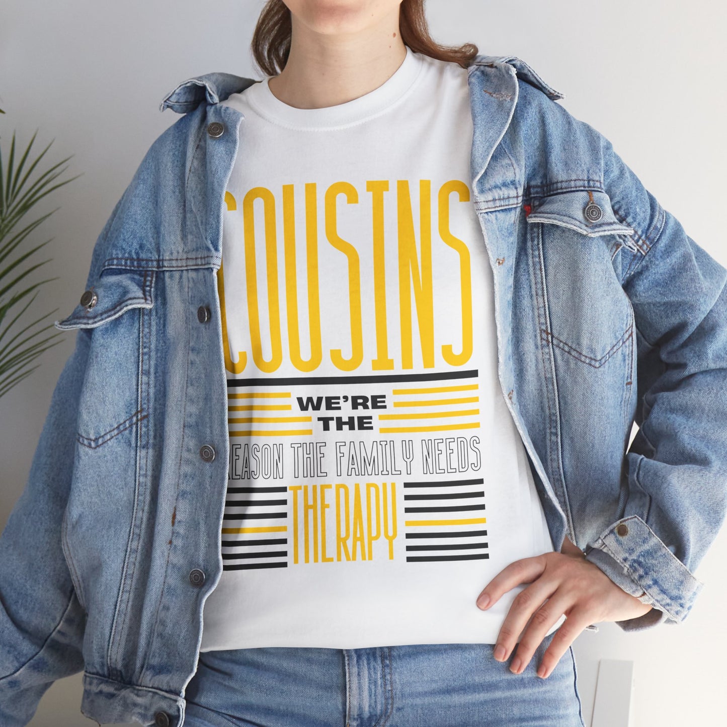 Cousins Therapy Tees, Family Reunion Shirt, Casual Wear, Gift for Cousins, Fun Family Quote Tee