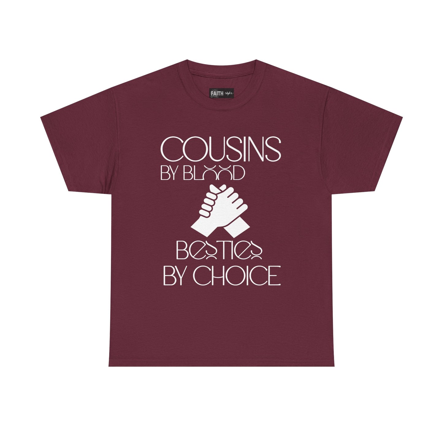 Cousins & Besties Tee, Unisex Heavy Cotton T-Shirt, Family Reunion Apparel, Friendship Gift, Casual Wear, Summer Style